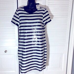 Ralph Lauren Black and White Sequin Dress